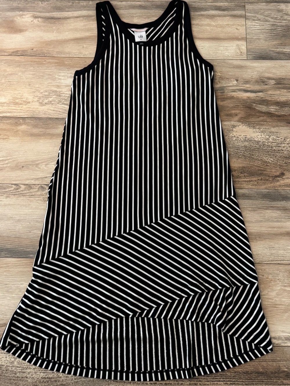 Cabi ATC Wink Dress Black and White Stripe Medium